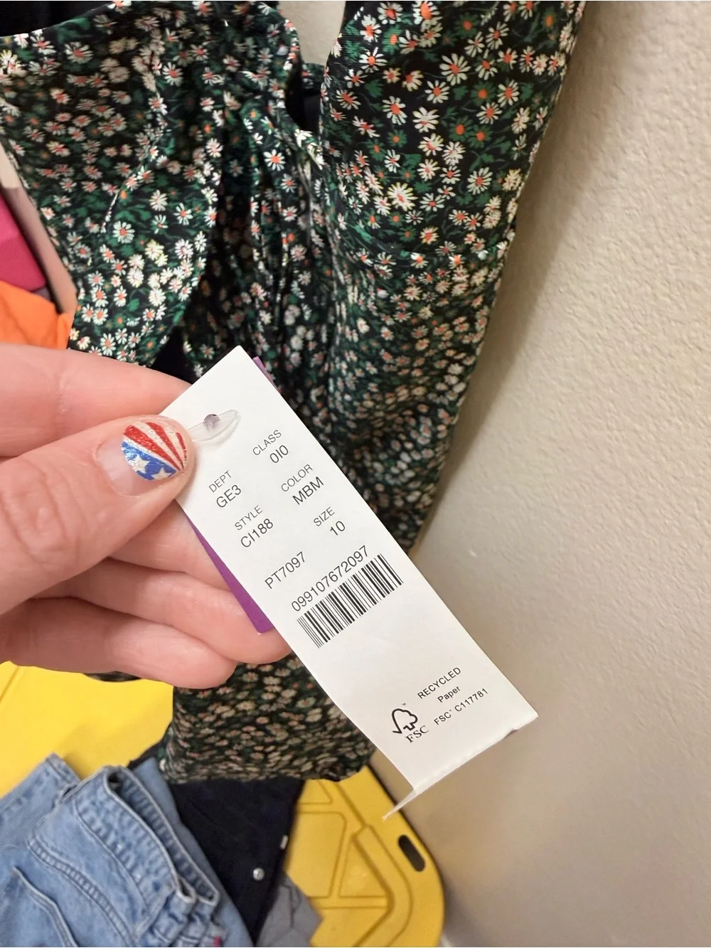 J. Crew black floral
